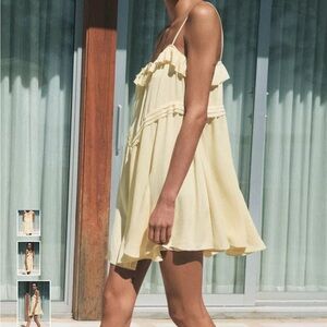 Zara Light Yellow Mini Dress